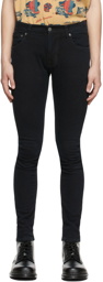 Nudie Jeans Black Tight Terry Jeans