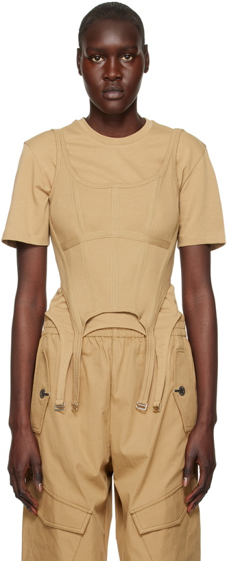 Photo: Dion Lee Khaki Combat Corset Tank Top