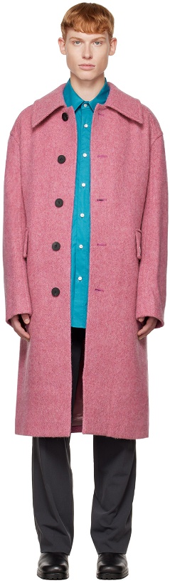 Photo: Wooyoungmi Pink Melange Single Coat