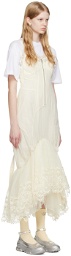 Simone Rocha SSENSE Exclusive Off-White Fitted Zip-Up Maxi Dress