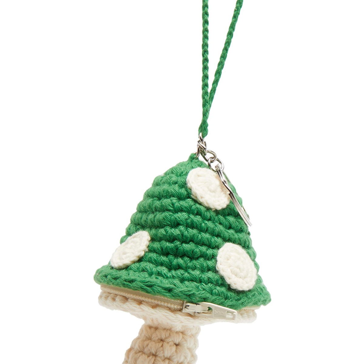 s.k manor hill Men's Mushroom Keychain Necklace in Green 