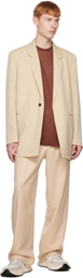 Jil Sander Beige Drawstring Trousers