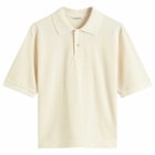 Auralee Women's High Gauge Pique Polo in Ivory