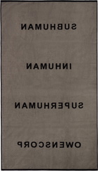 Rick Owens Off-White & Black Beach Towel