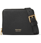 TOM FORD - Full-Grain Leather Zip-Around Wallet with Lanyard - Black