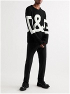 Dolce & Gabbana - Logo-Intarsia Virgin Wool Sweater - Black