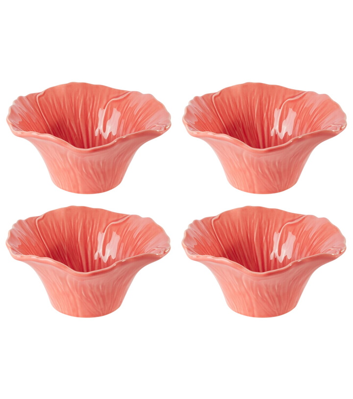 Photo: Bordallo Pinheiro Maria Flor Hollyhock set of 4 ceramic bowls