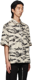 Givenchy Grey Gothic Zipped Short Sleeve Shirt