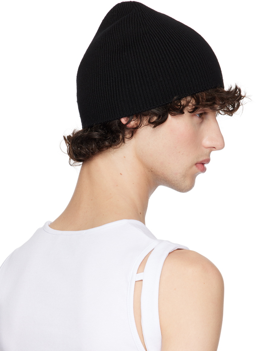 HELIOT EMIL Black H Trim Beanie Heliot Emil
