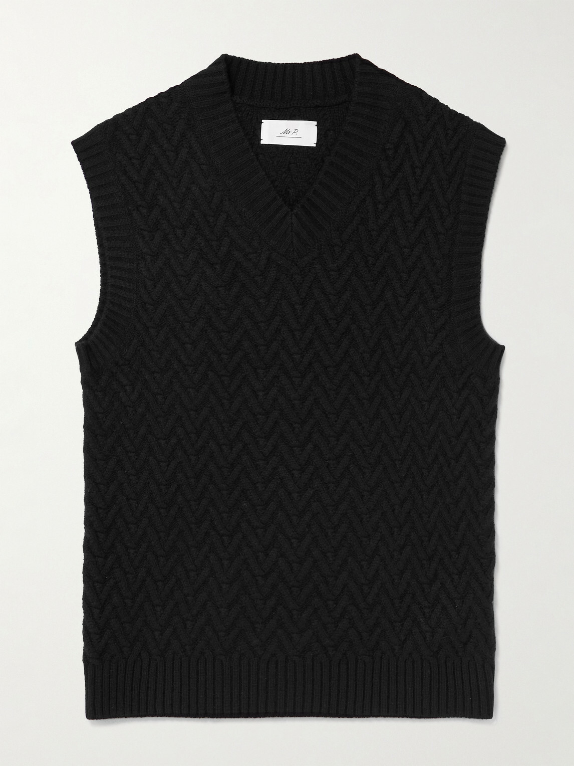 Mr P. - Wool and Cashmere-Blend Sweater Vest - Black