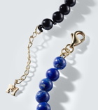 Mateo Set of 2 14kt gold beaded bracelets with lapis lazuli and onyx