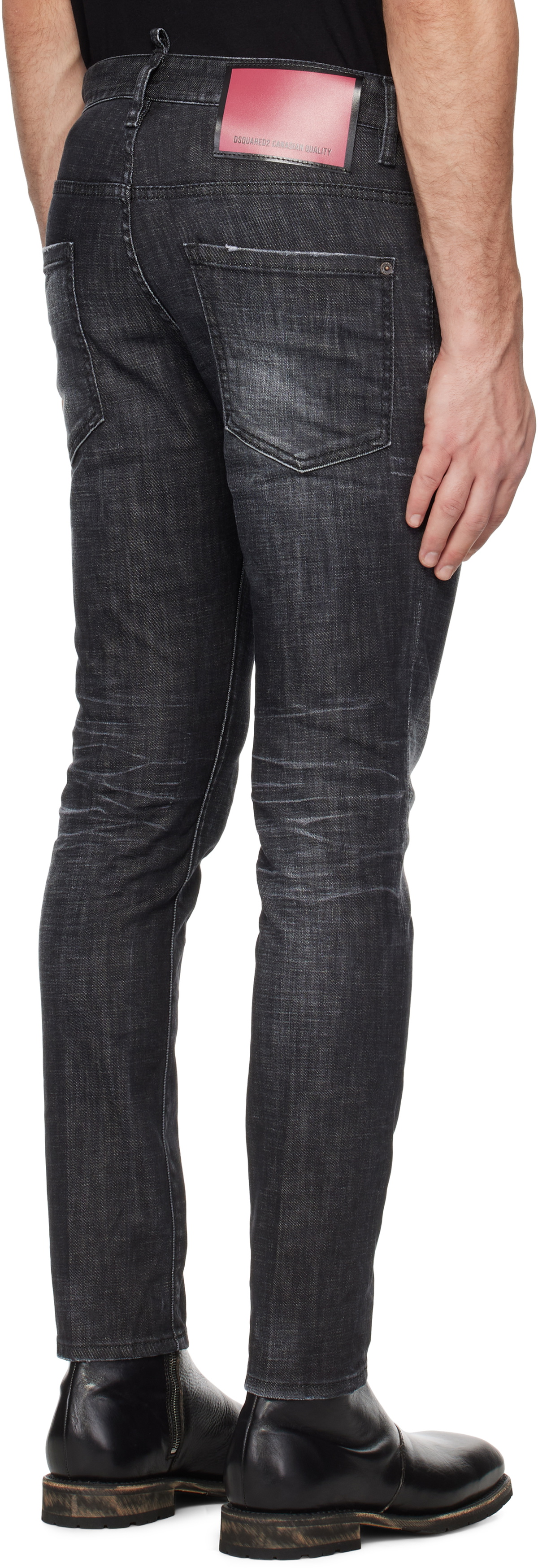 Dsquared2 Black Easy Wash Skater Jeans Dsquared2