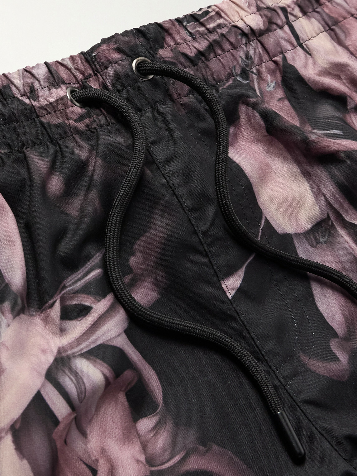 Dries Van Noten - Straight-Leg Mid-Length Printed Swim Shorts - Black