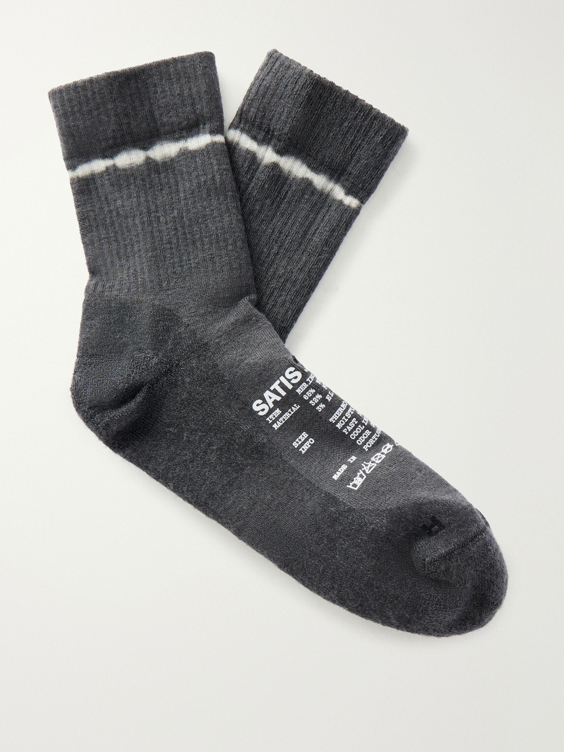 Satisfy - Stretch Merino Wool-Blend Socks - Black