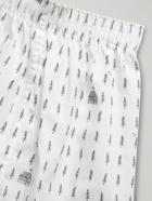 Sunspel - Printed Cotton Boxer Shorts - White