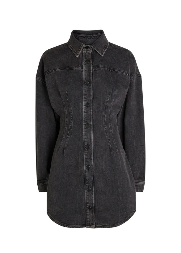 Photo: Good American Stretch-denim Mini Dress Black