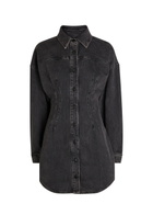 Good American Stretch-denim Mini Dress Black