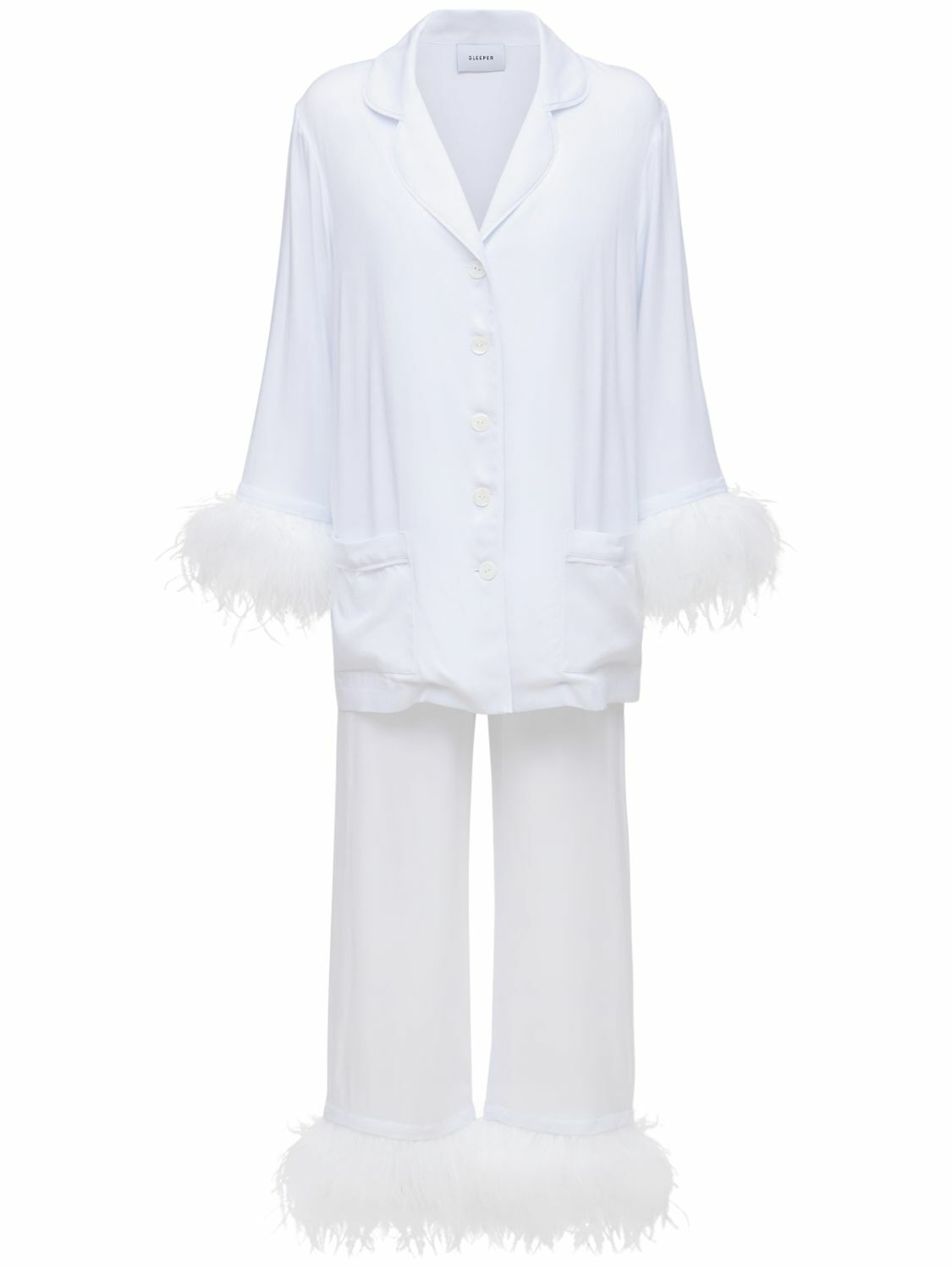 SLEEPER Party Pajama Set with feathers Sleeper