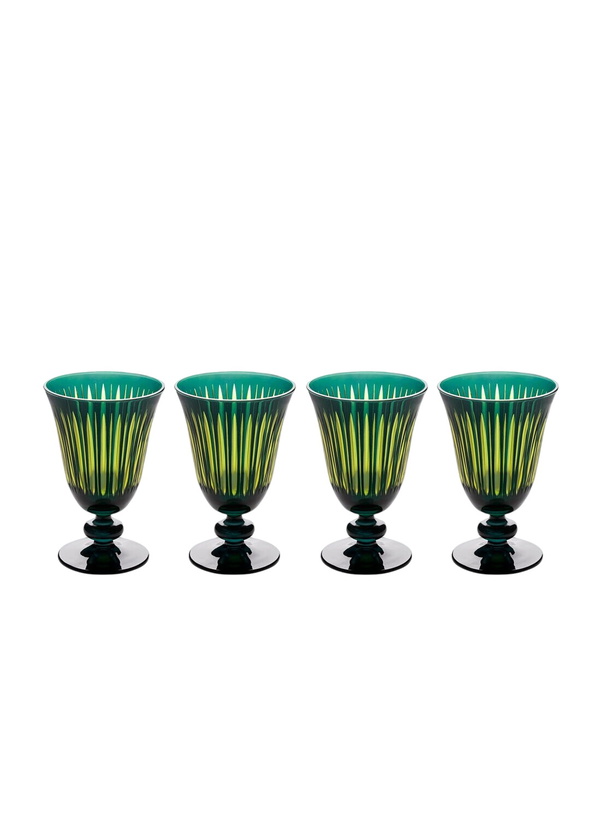 Photo: L'Objet Set Of Four Prism Wine Glasses