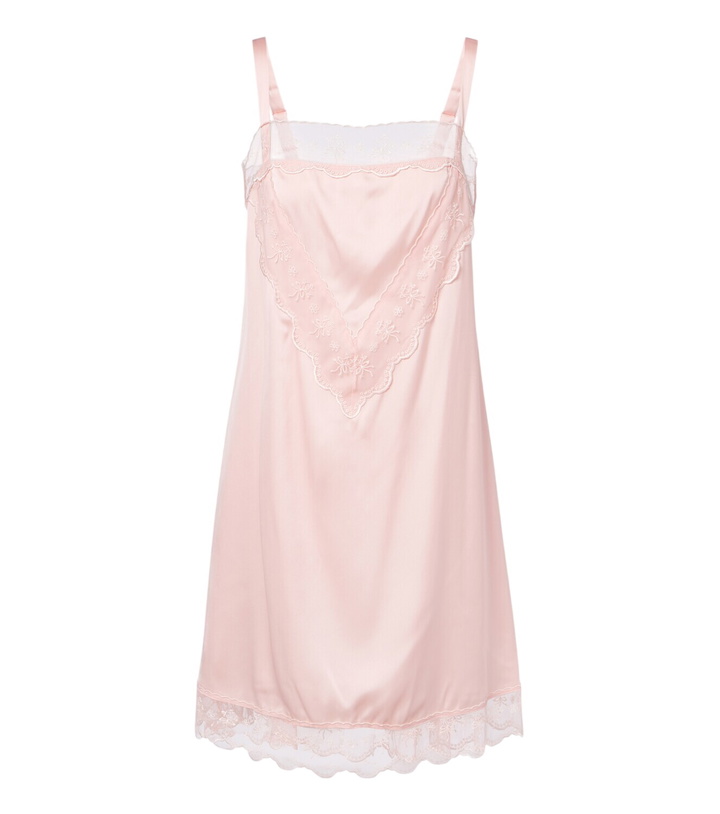 Photo: Simone Rocha Lace-trimmed satin slip dress