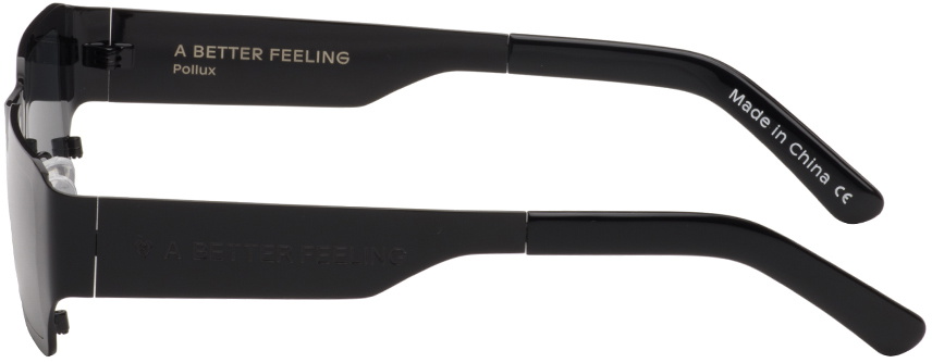 A BETTER FEELING Black Pollux Sunglasses A BETTER FEELING