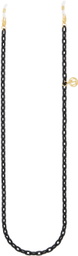 LINDA FARROW Black Square Link Eyewear Chain