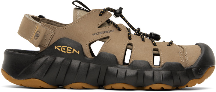 Photo: KEEN Taupe Hyperport Fisherman Leather Sandals