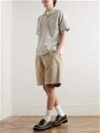 Universal Works - Wide-Leg Cotton-Blend Seersucker Shorts - Neutrals
