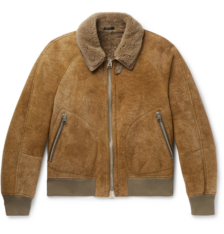 Photo: TOM FORD - Shearling Bomber Jacket - Brown