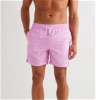 Derek Rose - Maui 30 Slim-Fit Mid-Length Printed Swim Shorts - Pink