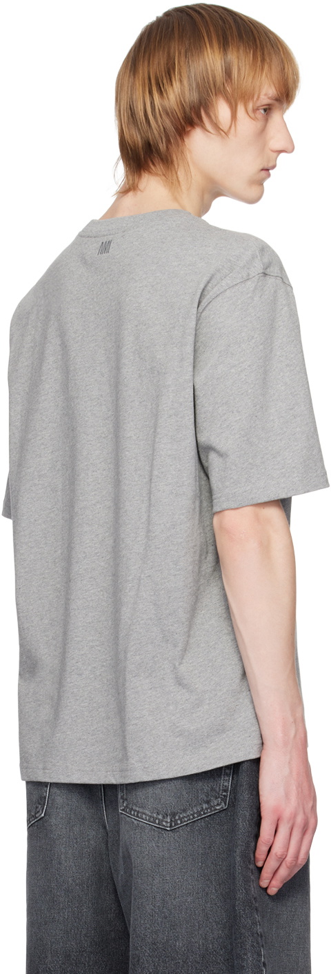 AMI Paris Gray Ami de Cœur T-Shirt AMI