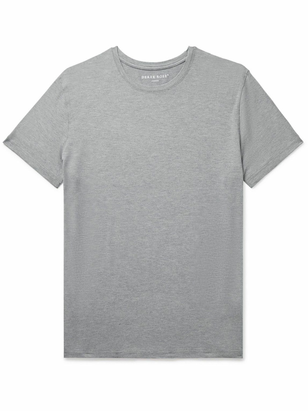Photo: Derek Rose - Marlowe 1 Stretch-Micro Modal Jersey T-Shirt - Gray