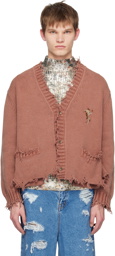 Doublet Red Cut Off Cardigan
