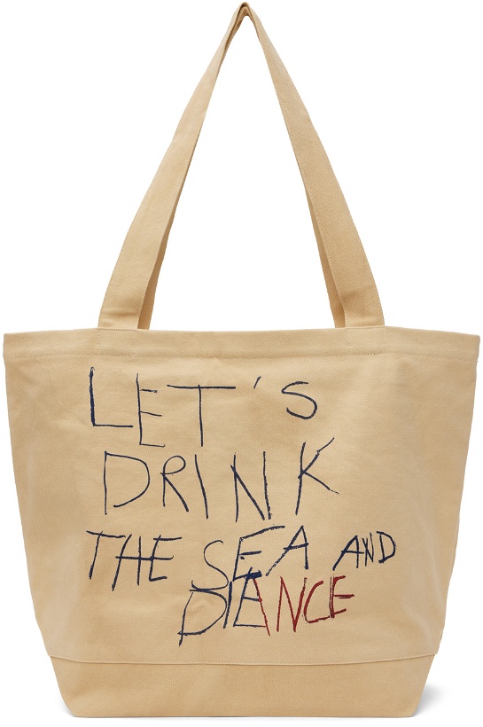 Photo: Raf Simons Beige 'Let's Drink The Sea' Tote