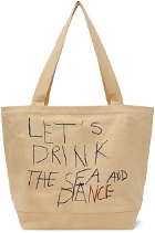 Raf Simons Beige 'Let's Drink The Sea' Tote