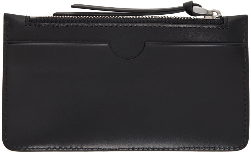 AMI Alexandre Mattiussi Black Zipped Card Holder