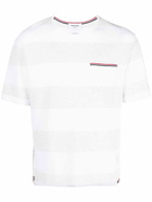 THOM BROWNE - Striped Cotton T-shirt