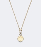 FoundRae Reverie 18kt gold pendant necklace with diamonds and topaz