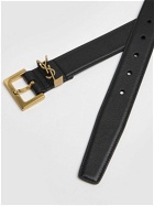 SAINT LAURENT - 3cm Monogram Leather Belt