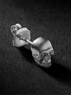 Maria Tash - Large Skull 18-Karat White Gold Diamond Single Earring