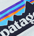 Patagonia - P-6 Logo Responsibili-Tee Printed Recycled Cotton-Blend Jersey T-Shirt - Blue
