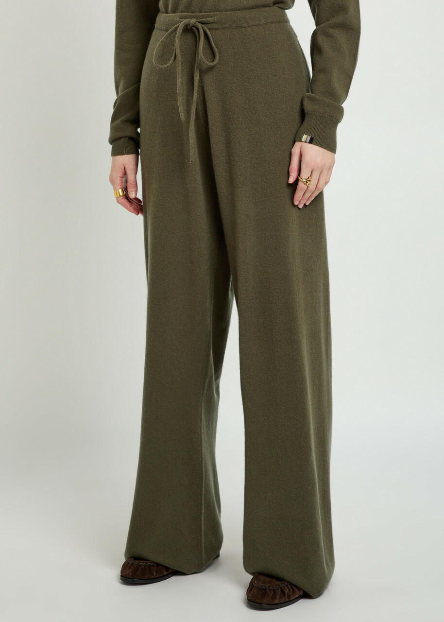 Extreme Cashmere N°462 Slouch Cashmere-blend Trousers - Dark Green - One Size