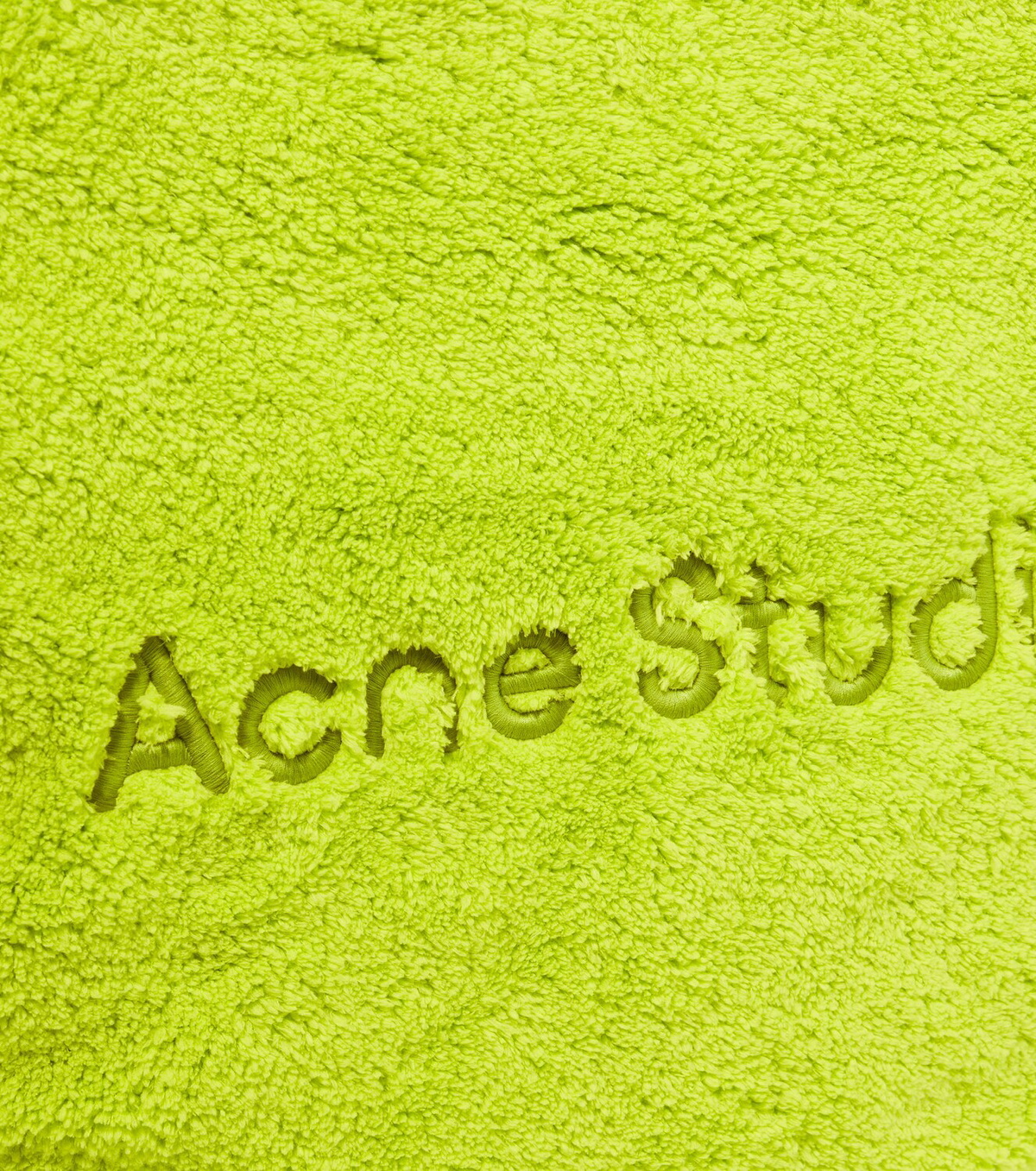 Acne Studios Logo teddy fleece tote bag
