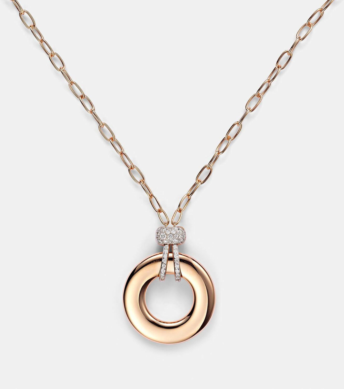 Pomellato Iconica 18kt rose gold pendant necklace with diamonds