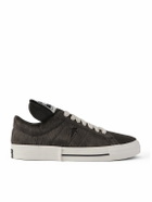 DRKSHDW by Rick Owens - Converse One Star Leather-Trimmed Calf Hair Sneakers - Brown