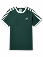 adidas Originals - Adicolor Trace Striped Logo-Embroidered Jersey T-Shirt - Green