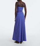 Christopher Esber Ruched Orbit Split bandana maxi dress