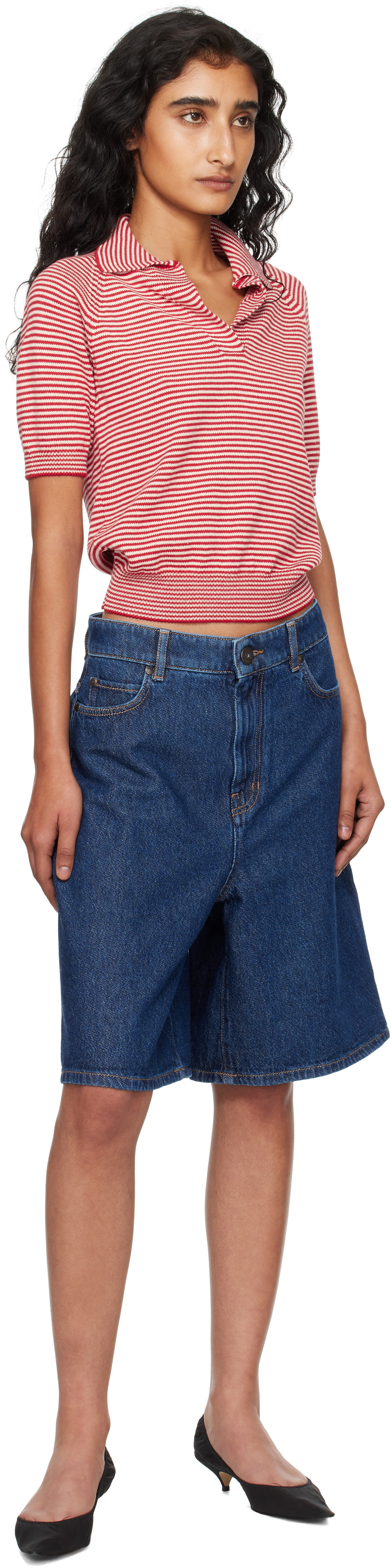 Weekend Max Mara Navy Donnola Denim Shorts