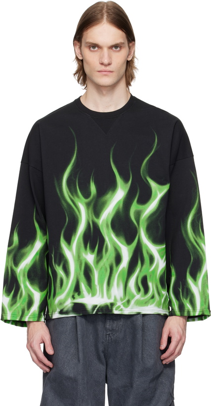 Photo: PDF Black 'La Flame' Long Sleeve T-shirt