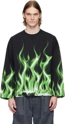 PDF Black 'La Flame' Long Sleeve T-shirt
